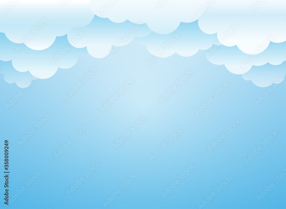 Clouds background. Vector wide horizontal illustration. Sky wallpaper Clouds background. Vector wide horizontal illustration. Sky wallpaper