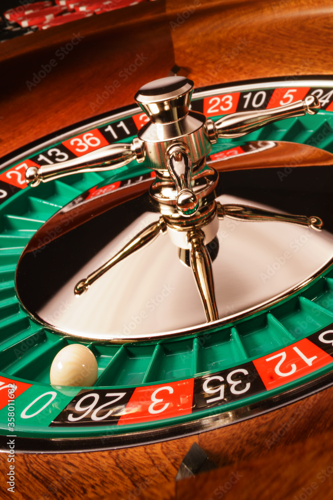 Roulette table close up at the Casino Roulette table close up at the Casino