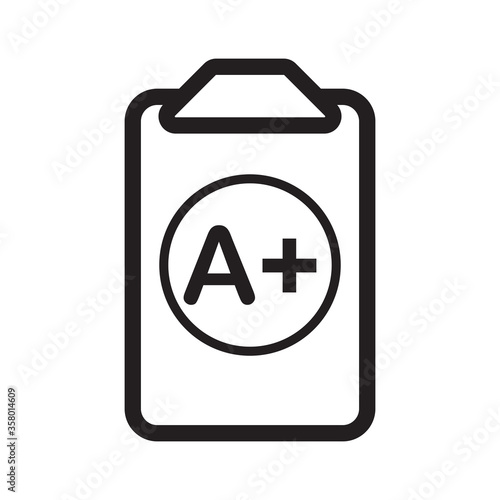 school grades icon, education icon vector