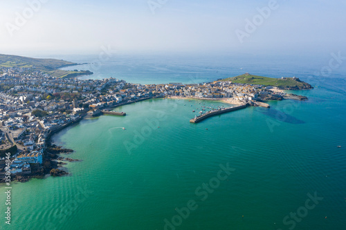 Fototapeta Naklejka Na Ścianę i Meble -  Aerial photograph of St Ives, Cornwall, England