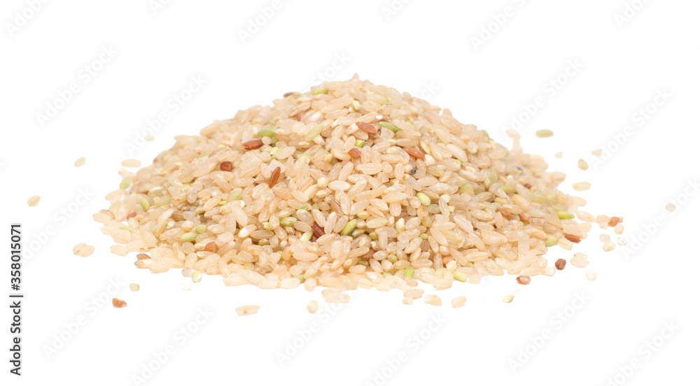 rice in a wooden bowl rice in a wooden bowl