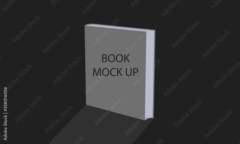 Book cover mock-up design vector Book cover mock-up design vector