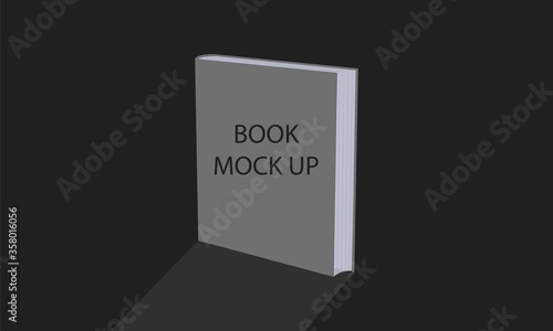 Book cover mock-up design vector
