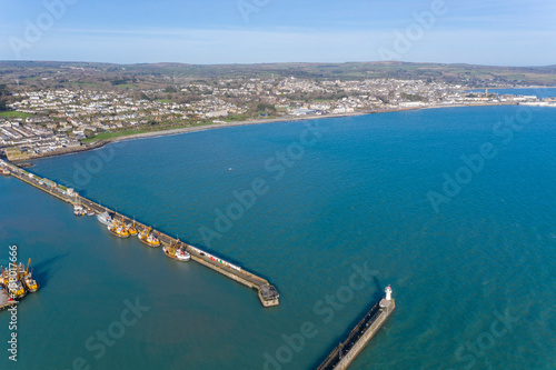 Aerial photograph of Newlyn, Penzance, Cornwall, England, United Kingdom