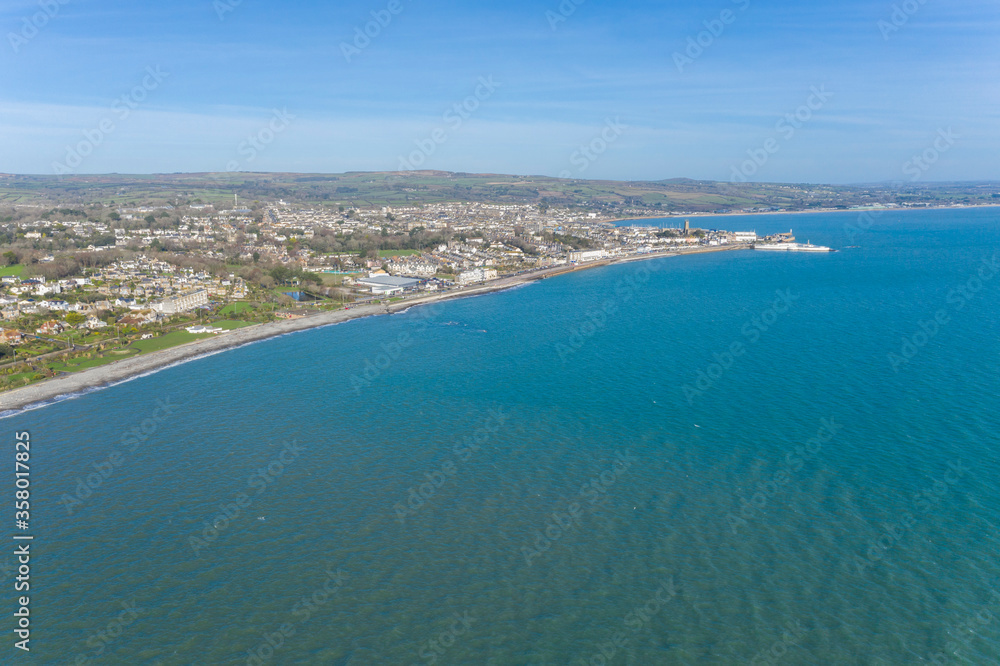 Aerial photograph of Newlyn, Penzance, Cornwall, England, United Kingdom