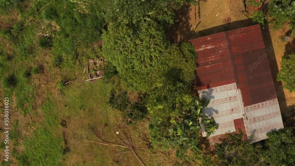 Amazonas village. Rural Settlement in Amazon. Aerial view Amazonas village. Rural Settlement in Amazon. Aerial view