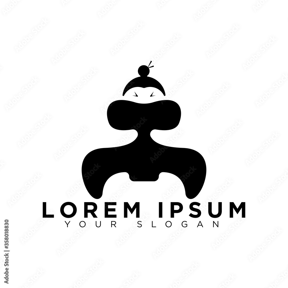 Obraz premium simple sumo icon logo design