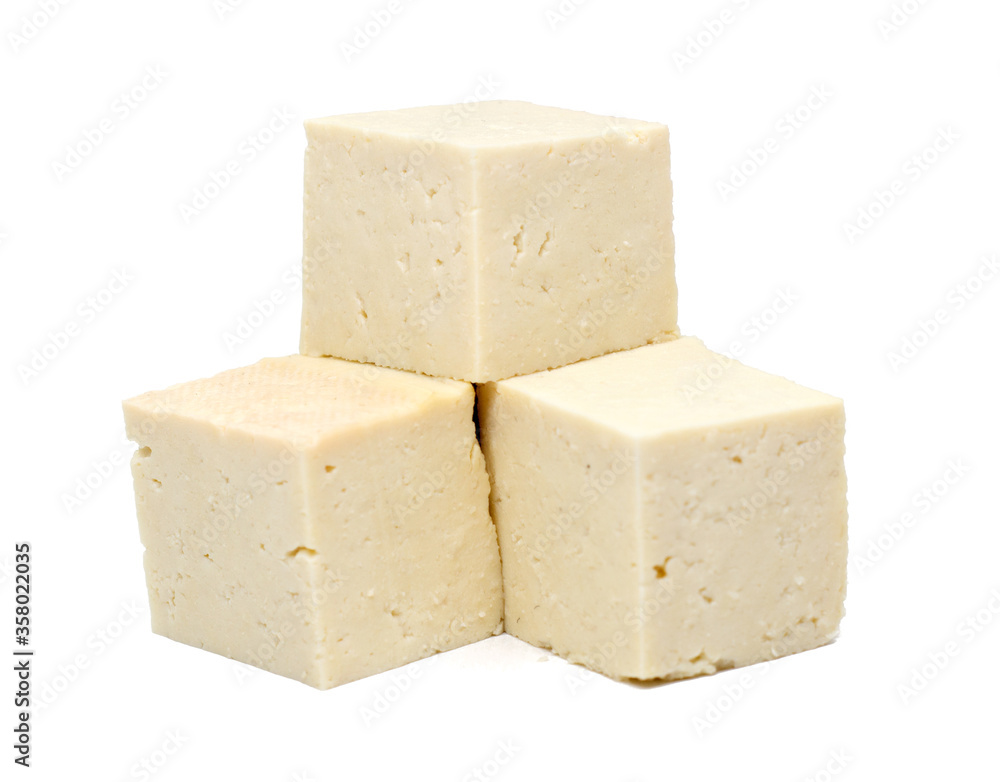 White Tofu on the White background White Tofu on the White background