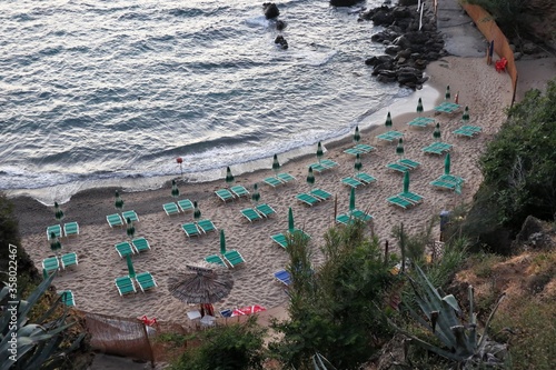 Fototapeta Naklejka Na Ścianę i Meble -  Palinuro – Spiaggia Ficocelle al tramonto
