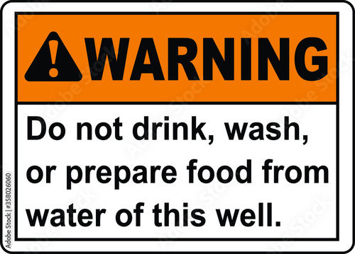 Do Not Use Water From This Well Sign