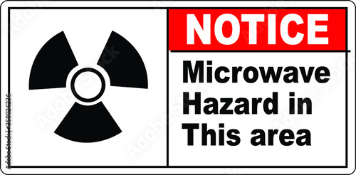 Microwave Hazard in This area Sign