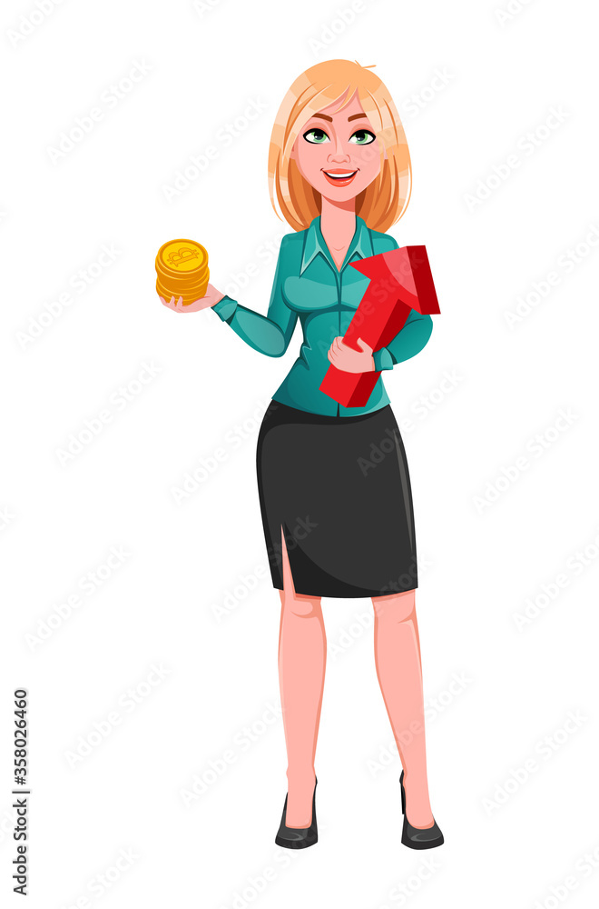 Blond businesswoman cartoon character Blond businesswoman cartoon character