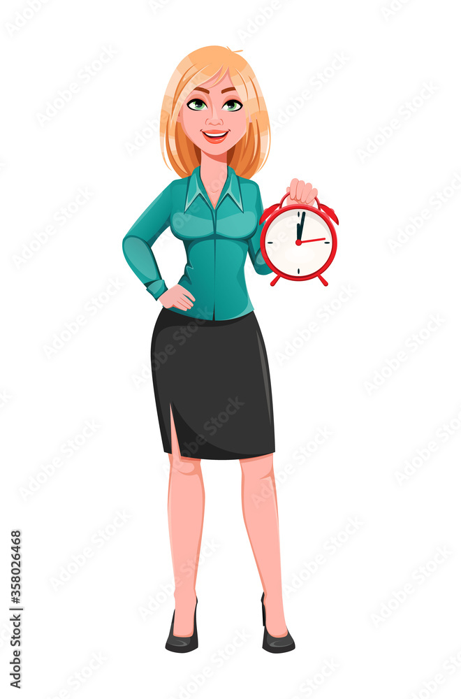 Blond businesswoman cartoon character Blond businesswoman cartoon character