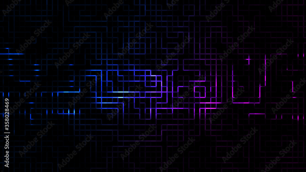 Digital technology neon color circuit board line texture background design. Digital technology neon color circuit board line texture background design.