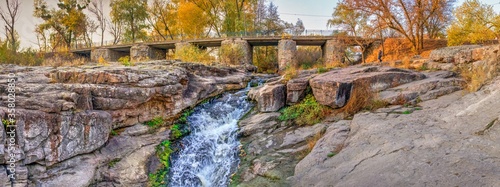 Buky Canyon and Hirskyi Tikych river in Ukraine photo