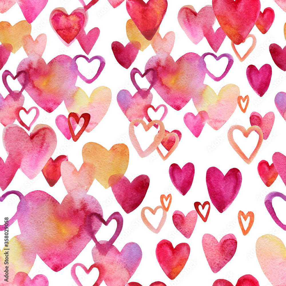 watercolor heart pattern watercolor heart pattern