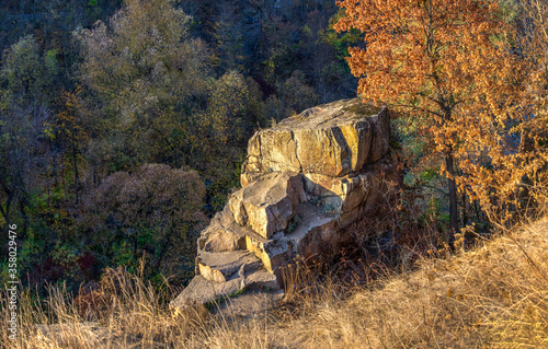Buky Canyon and Hirskyi Tikych river in Ukraine