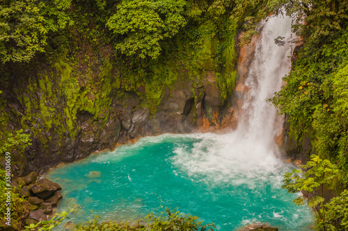 Rio Celeste  Celestial blue waterfall and Tenorio volcano national park  Costa Rica