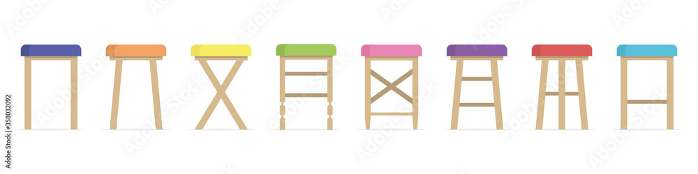 A set of chairs. Furniture. Flat style. Vector illustration
A set of chairs. Furniture. Flat style. Vector illustration