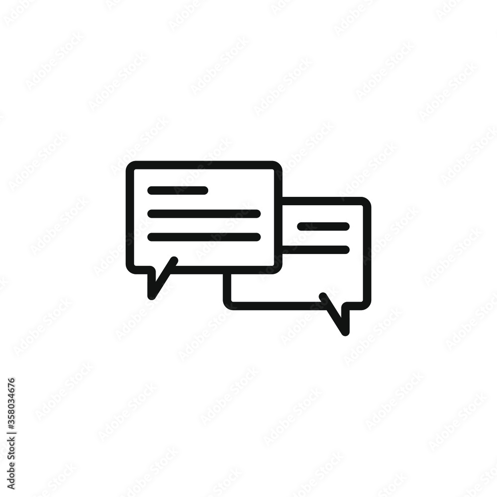 Simple icon of a chatting with outline style design Simple icon of a chatting with outline style design