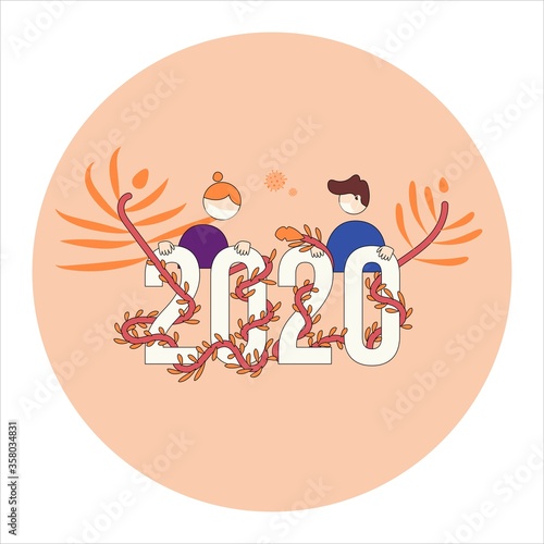 The year 2020 Illustration
