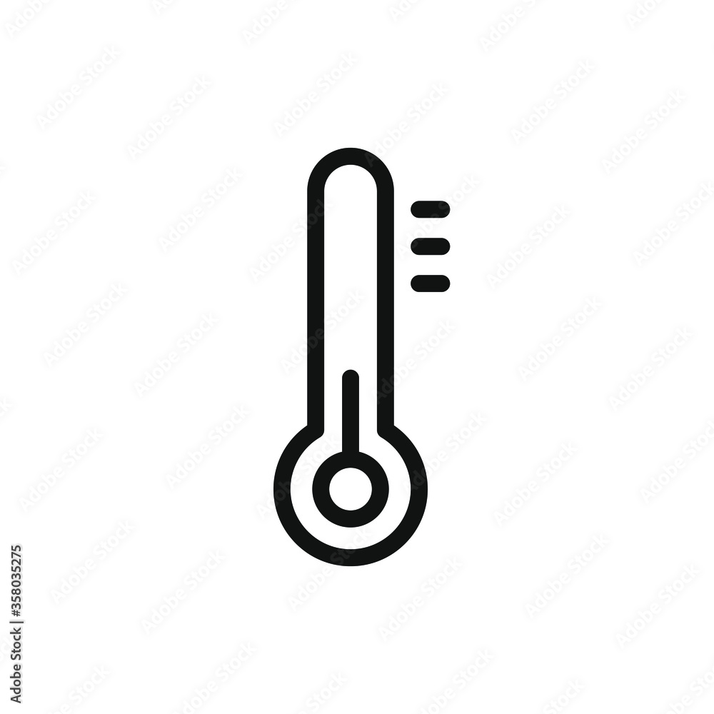 Thermometer icon vector illustration on white background Thermometer icon vector illustration on white background