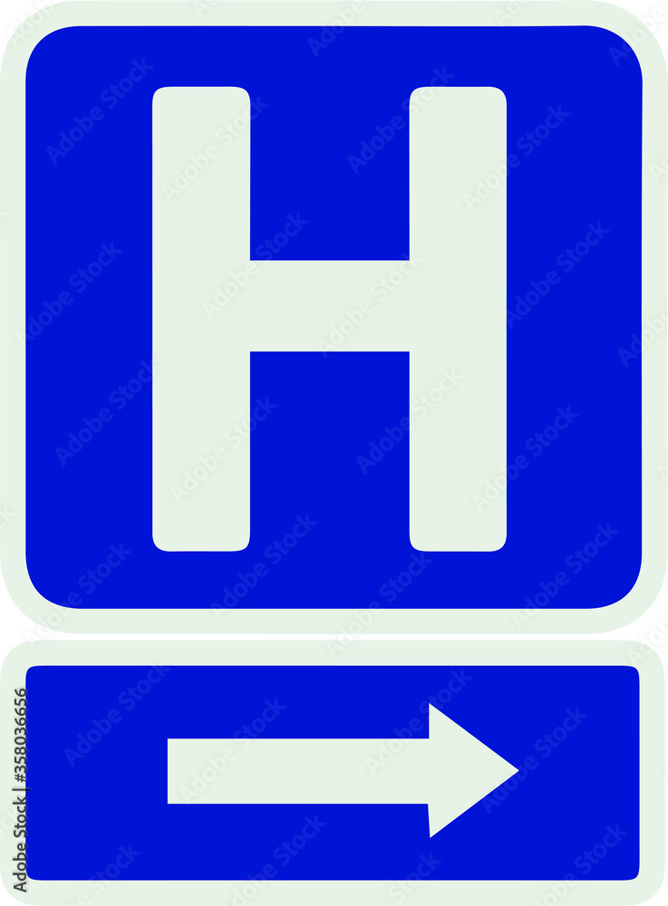 H hospital medical center vector Sign H hospital medical center vector Sign