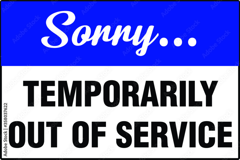 Φωτογραφία Temporarily Out of service door sign notice business