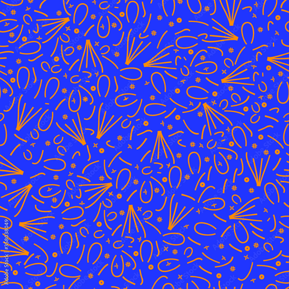 Seamless abstract geometric pattern on a blue background Seamless abstract geometric pattern on a blue background