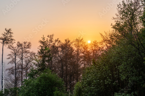 sunrise over the national park Beskydy in Czech Republic © Martin