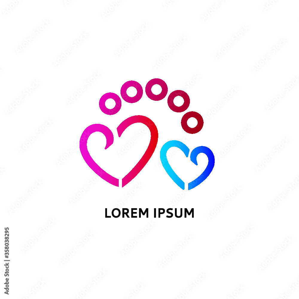 Template wedding logo heart. Love logo.