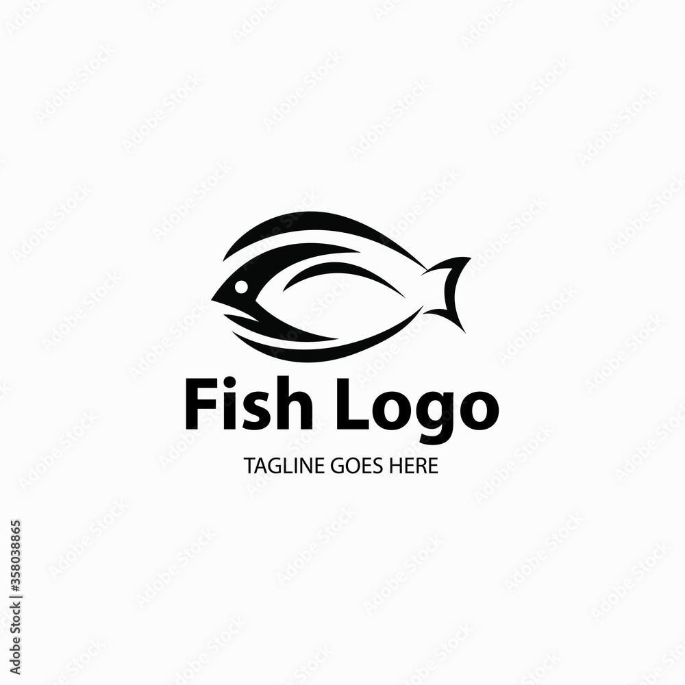Fototapeta premium Fish logo design concept. Vector illustration