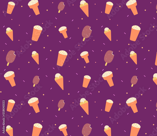 Pattern with ice cream
