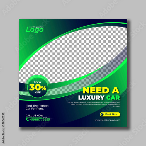 Car Rent Social Media Post Square Banner Instagram Post