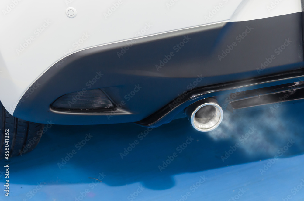 Smoke car exhaust