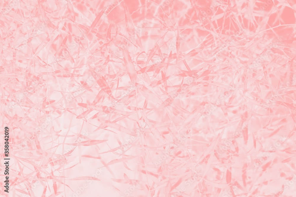 Pink coral blurred abstract background with leaves pattern Pink coral blurred abstract background with leaves pattern