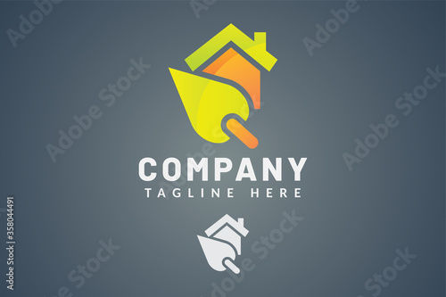 Simple Logo Template Building For Real estate company brand and contractor house and developer real estate