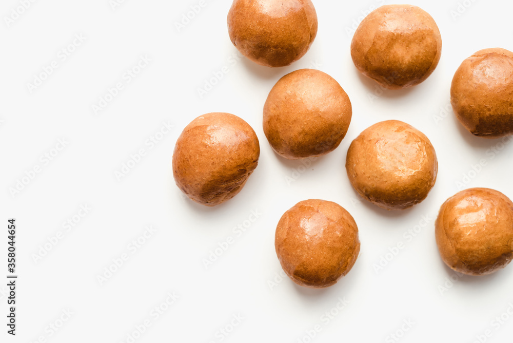 bakery products, buns on a white background, flour products, baking on a white background bakery products, buns on a white background, flour products, baking on a white background