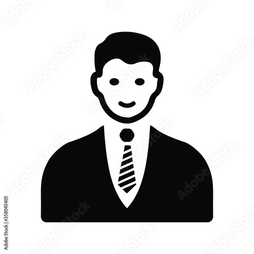 Avatar, businessman, man, black color user icon