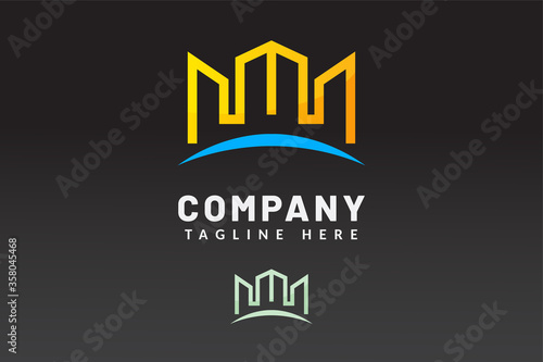 Logo Template Building For Real estate company brand and contractor