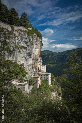 Spiazzi, Italy, Europe, August 2019, The Sanctuary of Madonna della Corona photo