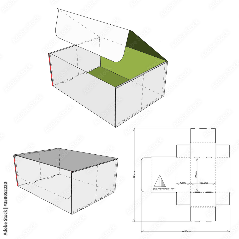 Chocolate box (Internal measurement 12.6x17x7.2 cm) and Die-cut Pattern. The .eps file is full scale and fully functional. Prepared for real cardboard production. Chocolate box (Internal measurement 12.6x17x7.2 cm) and Die-cut Pattern. The .eps file is full scale and fully functional. Prepared for real cardboard production.