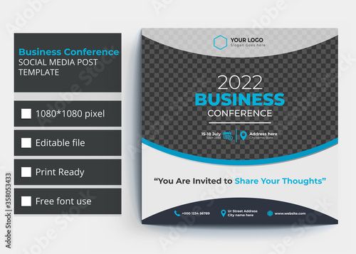 Business Conference Social Media Post & Instagram post template