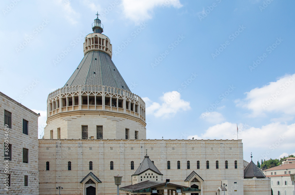 Church of Annunciation northern facade in Nazareth (Galilee, Israel)