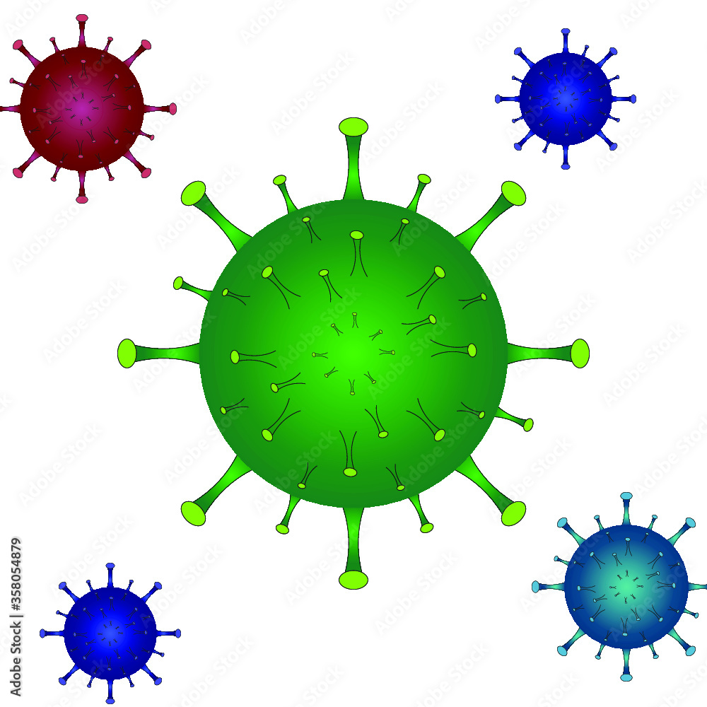 Set Of Corona Virus Set Of Corona Virus