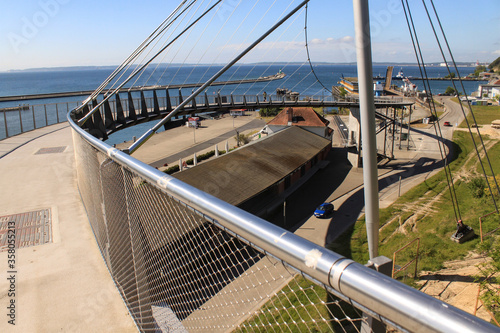 Sassnitz; Hängebrücke am Stadthafen