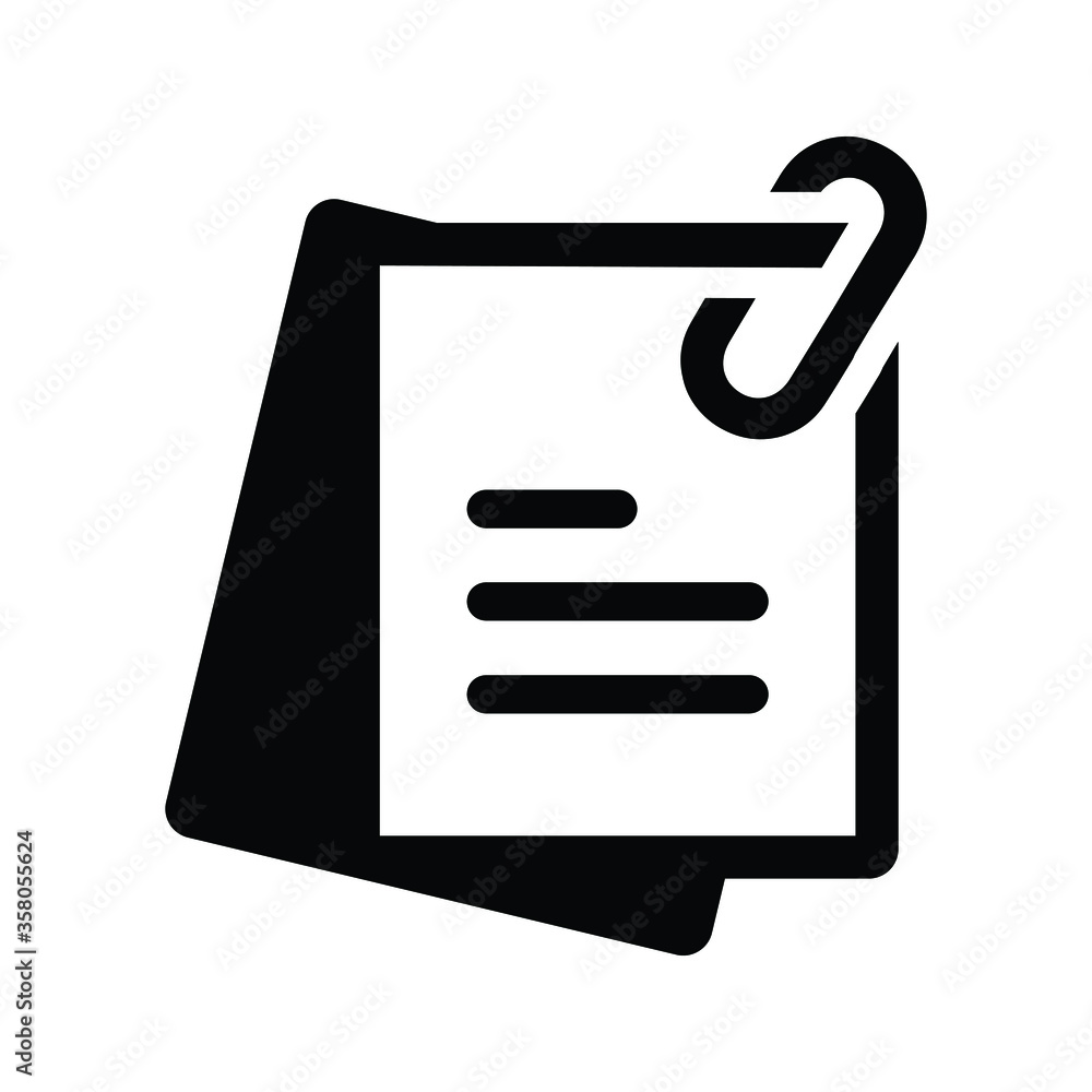 Post-it notes, sticky note black icon Post-it notes, sticky note black icon