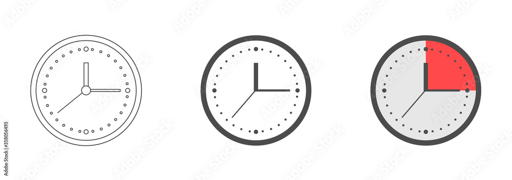 Clock vector icons Clock vector icons