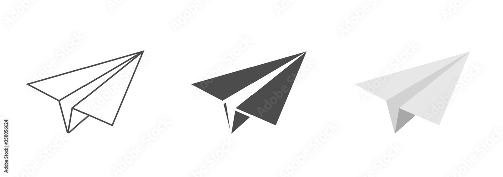 Paper plane vector icons Paper plane vector icons