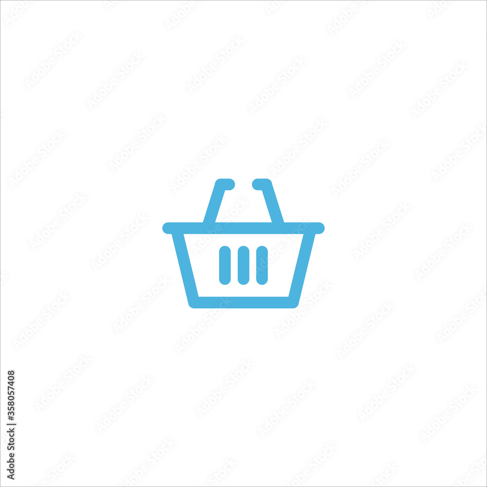 Fototapeta premium shopping cart icon flat vector logo design trendy